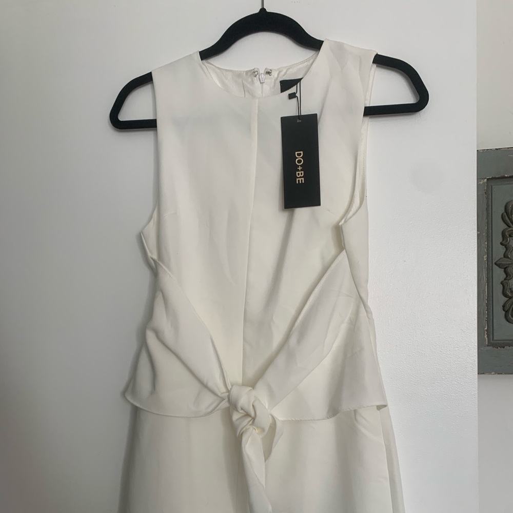 White tie front wrap mini dress - Size Small NWT